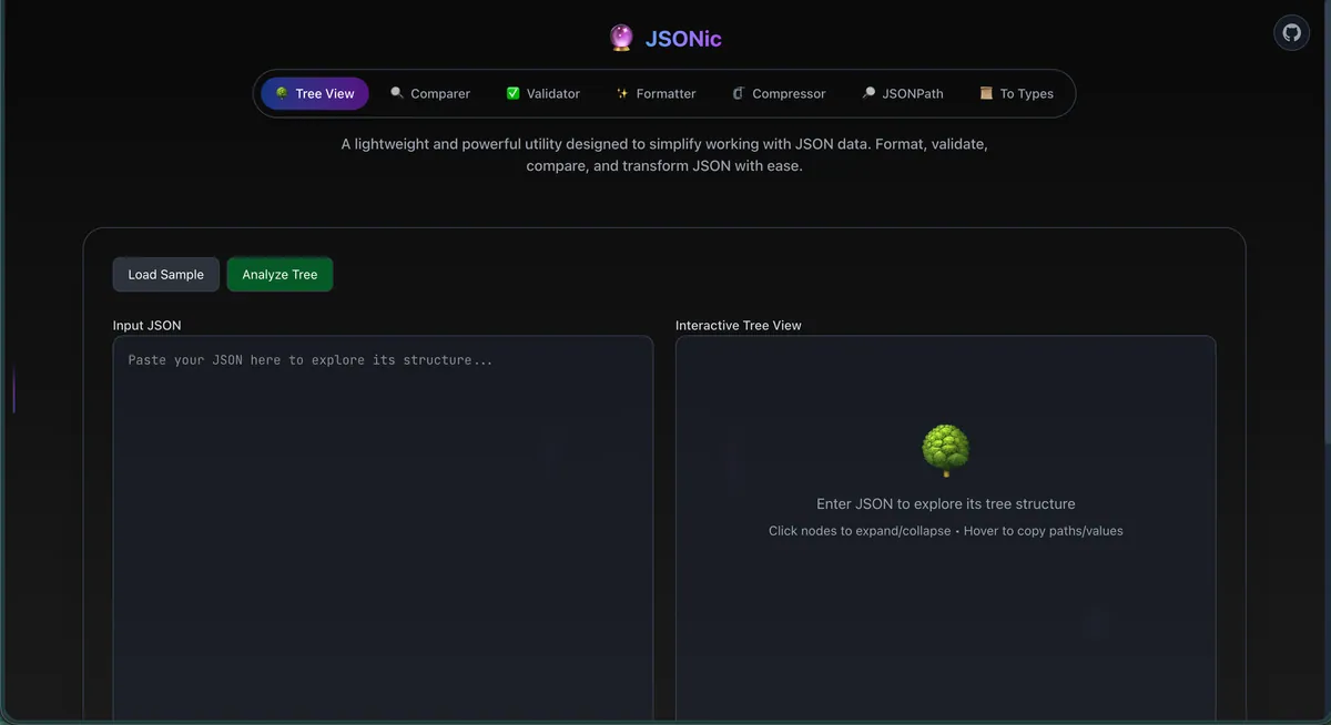 JSONic screenshot